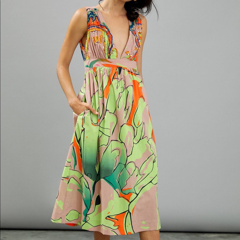 Roopa Pemmaraju Nerida Midi Dress - Anthropologie